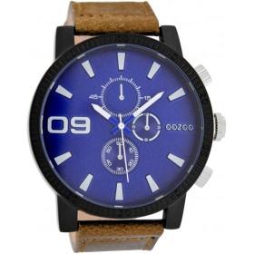 ΟΟΖΟΟ Timepieces 50mm  Brown Leather strap C7491